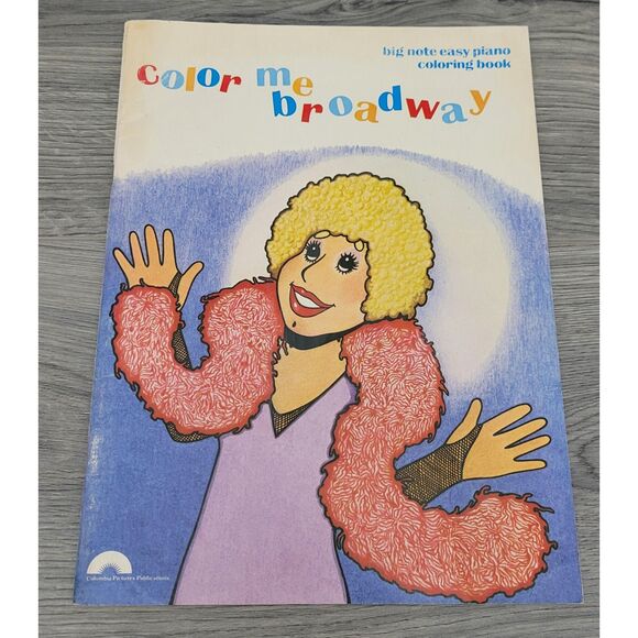 Vintage 1981 color me broadway big note easy piano coloring‎ book Pre-Owned - Picture 1 of 16